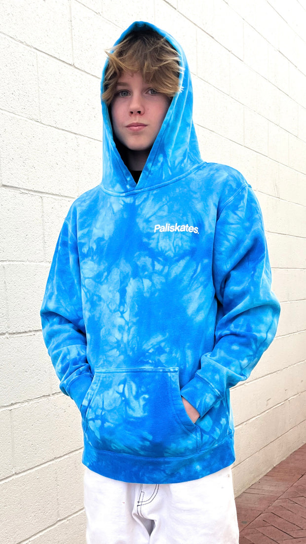 Youth Since the 90s Tie Dye Aqua Blue Pullover Hoodie
