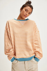 Classic Striped Oversized Crewneck