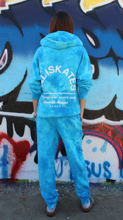 SINCE THE 90'S AQUA BLUE TIE DYE SWEATPANTS