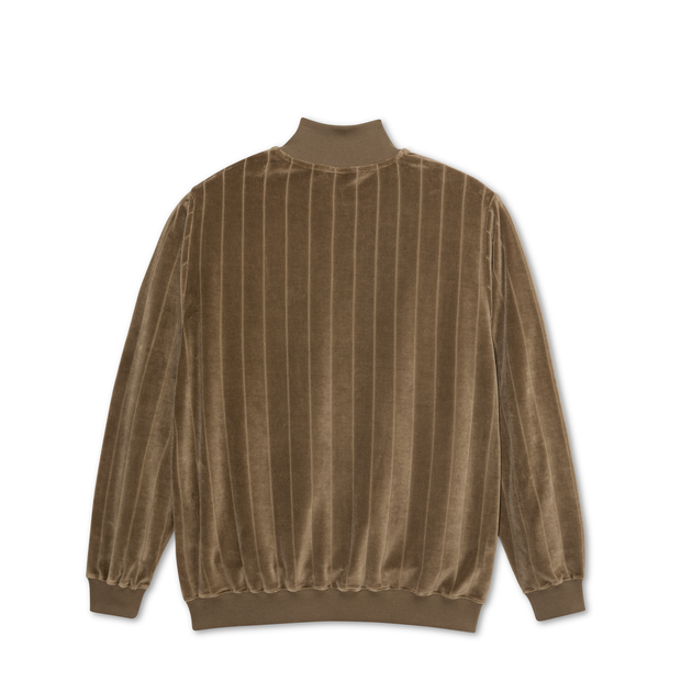 Polar Mens Stripe Velour Sweatshirt Beech