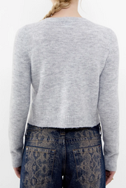 BDG Cozy Crewneck Cardigan Grey