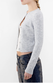 BDG Cozy Crewneck Cardigan Grey