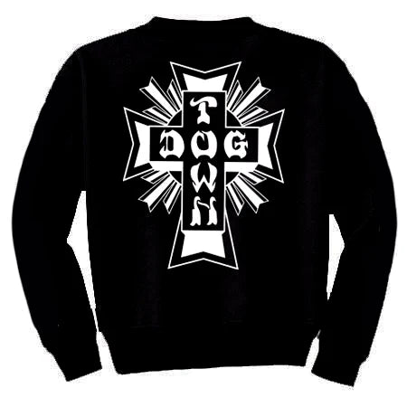 Dogtown Cross Logo Crewneck Sweatshirt Black / White