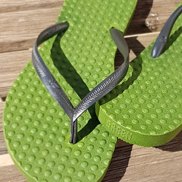 Womens Green Flip Flops