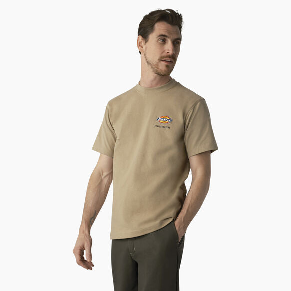 Dickies Skateboarding Regular Fit Chest Logo T-Shirt in Desert Sand