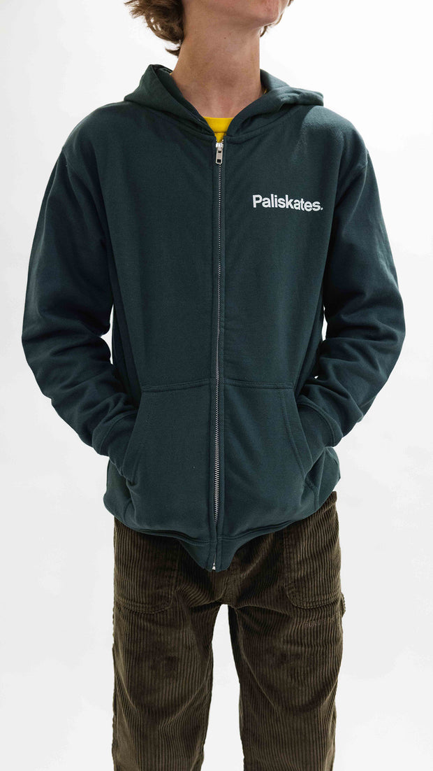 Youth Since the 90s Alpine Green Zip Up Hoodie