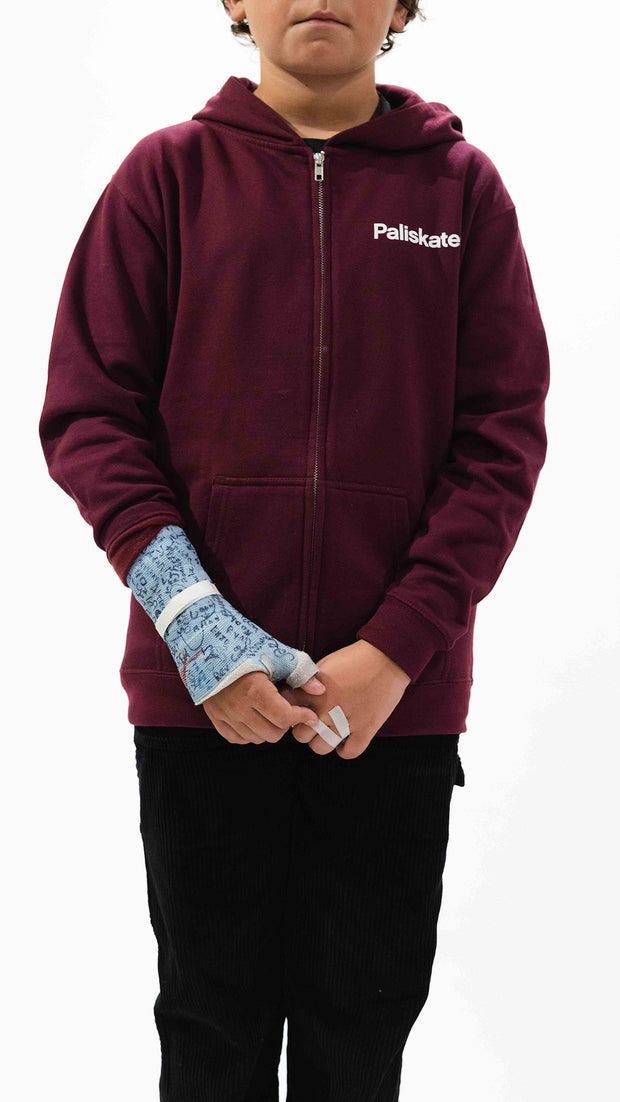 Youth Since the 90s Maroon Zip Up Hoodie