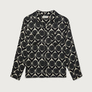 Honor the Gift Black L/S Floral Woven Button-Up